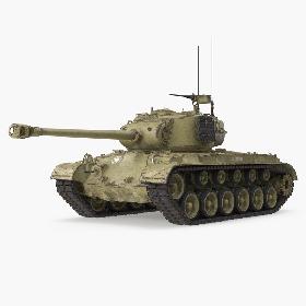 3D model M26 Pershing Medium Tank with Dirt